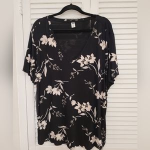 OldNavy Luxe XXL black/white top